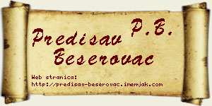 Predisav Beserovac vizit kartica
